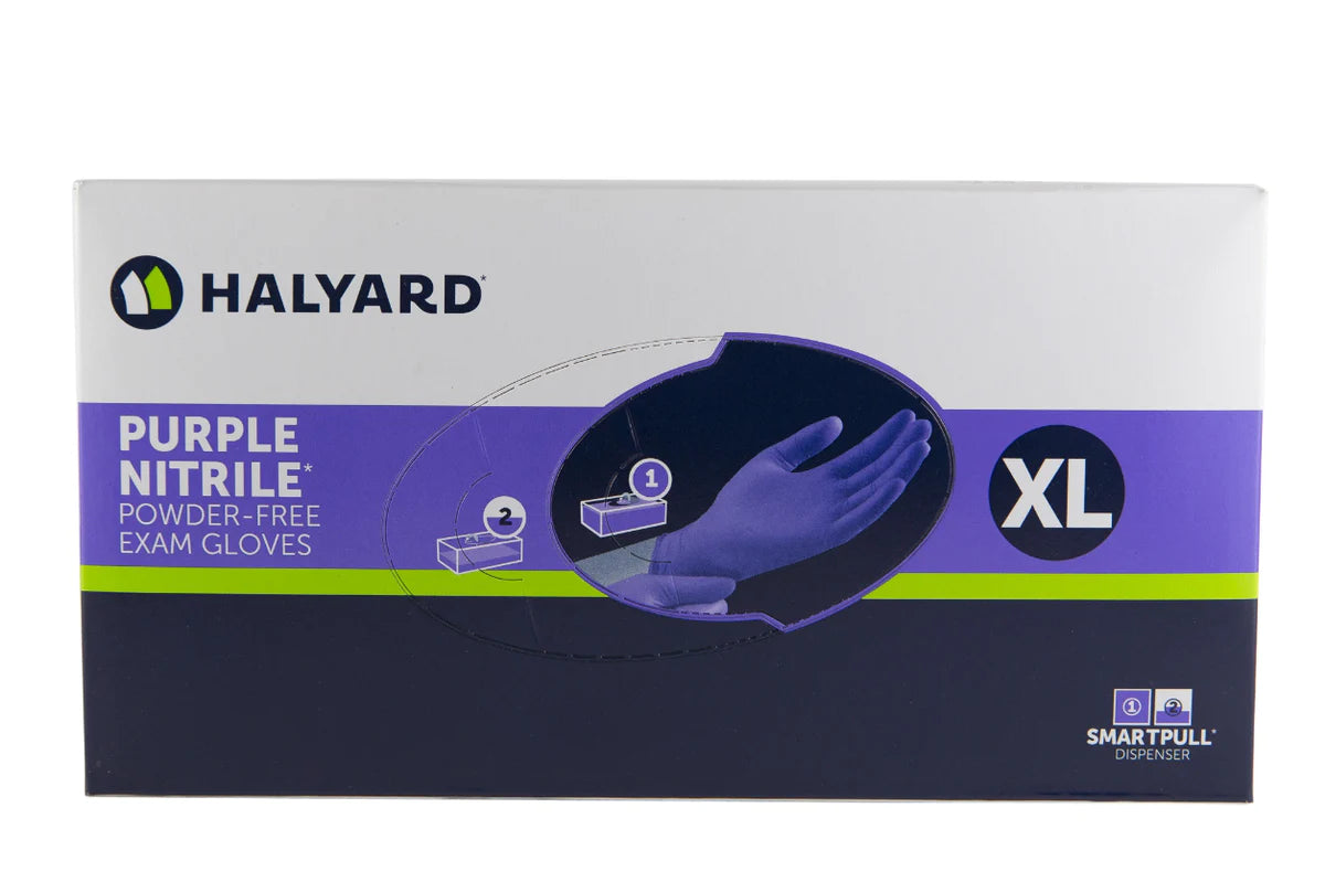 PURPLE Nitrile Gloves, X-Large, Box of 90