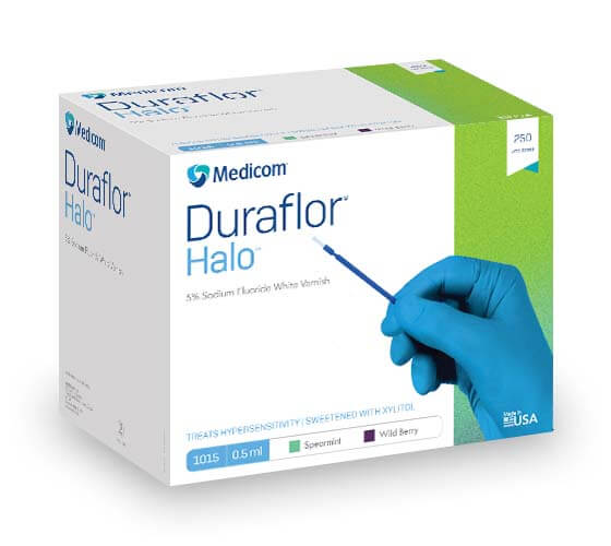 MEDICOM DURAFLOR HALO 5% SODIUM FLUORIDE WHITE VARNISH