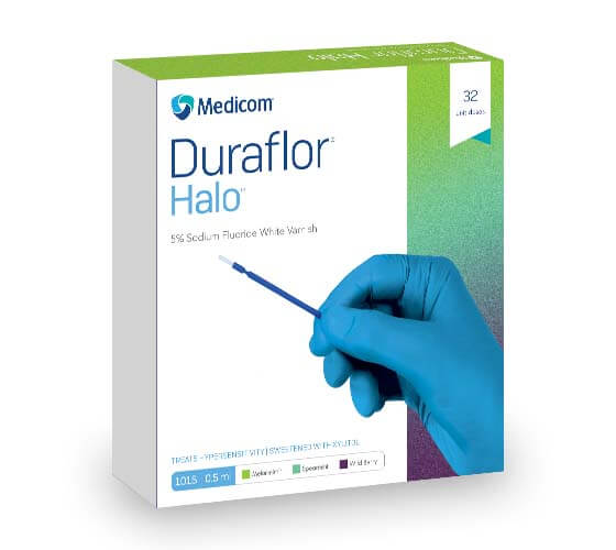 MEDICOM DURAFLOR HALO 5% SODIUM FLUORIDE WHITE VARNISH