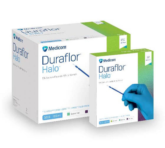 MEDICOM DURAFLOR HALO 5% SODIUM FLUORIDE WHITE VARNISH