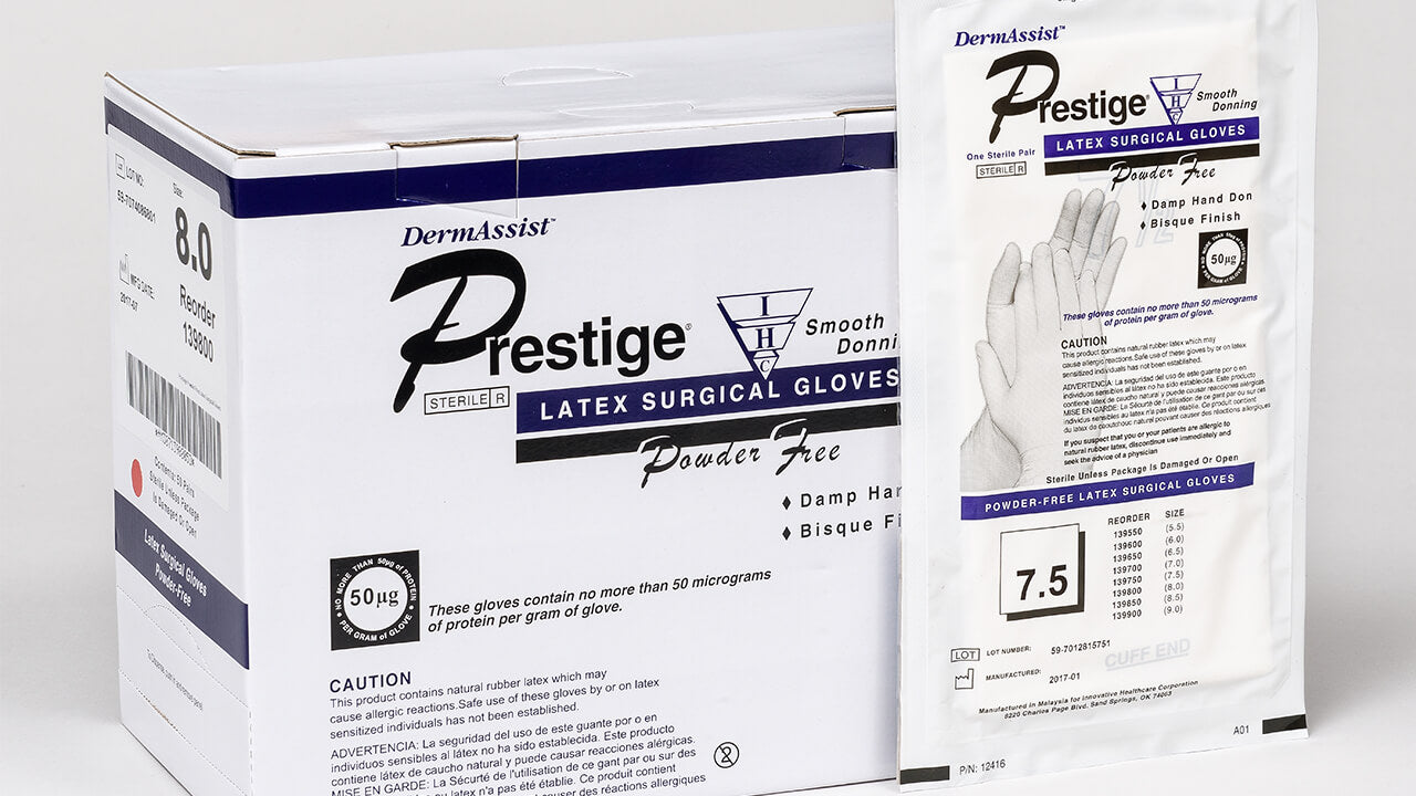 INNOVATIVE PRESTIGE DHD POWDER-FREE LATEX SURGICAL GLOVES