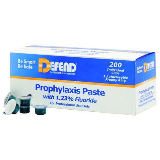 MYDENT DEFEND PROPHY PASTE, Individual Cups, Fine, Bubble Gum, Box of 200