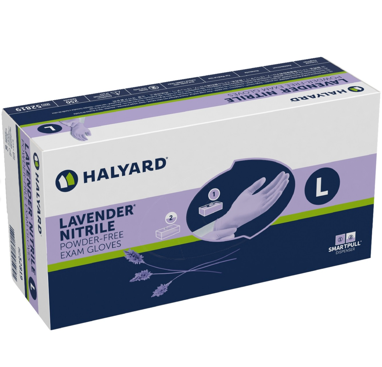 LAVENDER Nitrile Gloves, Large, Box of 250