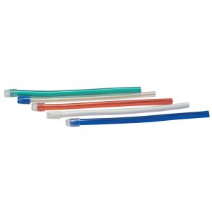 Mydent Defend Standard Saliva Ejectors, White Tip and Assorted Color Body, Bag of 100