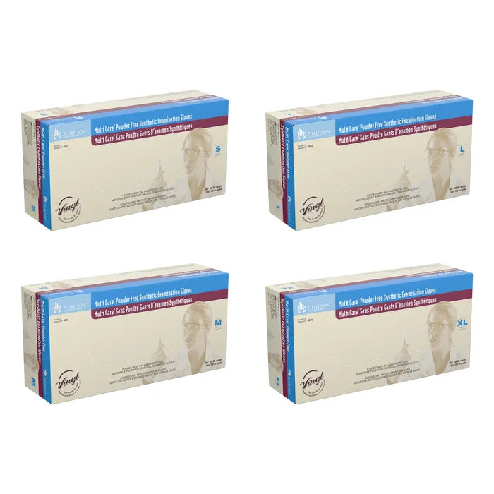 Dynarex Multi Care Vinyl Exam Gloves, Powder-Free, 1000/Case